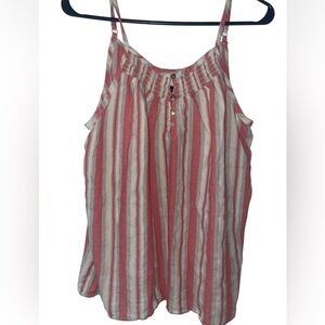 Universal Thread Red and White Striped Tank Top